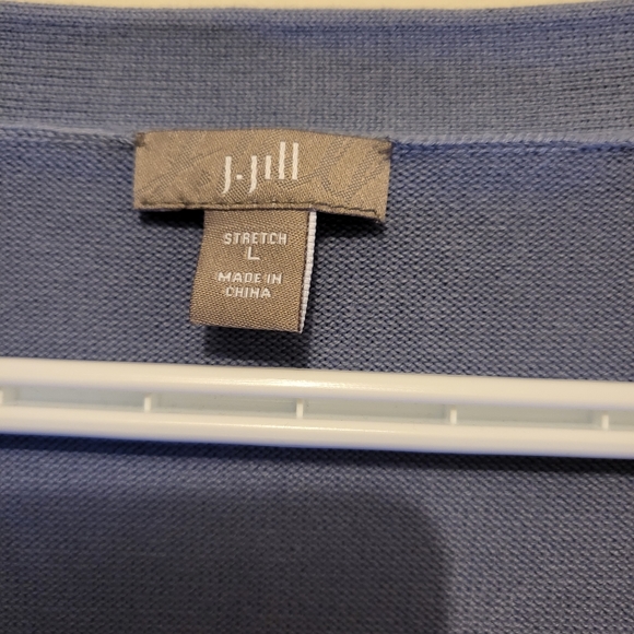 J Jill button down blue sweater. Size Large - Picture 3 of 6